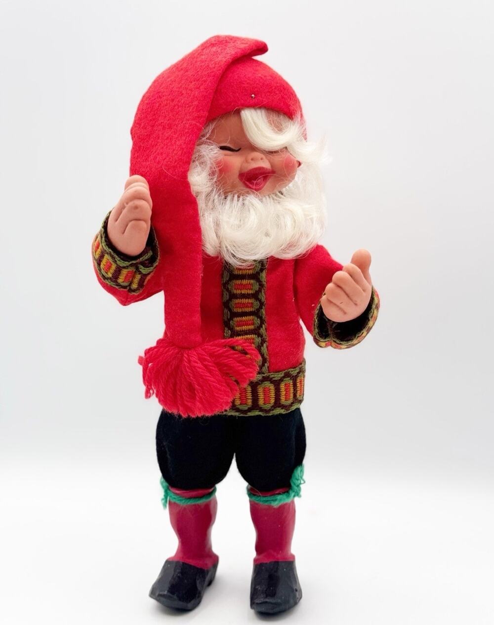 Vtg Arne Hasle Nisse Elf Gnome Doll 11" Askim Norge Nordic Christmas Folklore